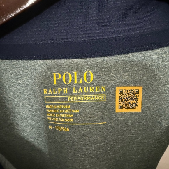 Ralph Lauren Performance Green and Navy Polo Shirt - Picture 8 of 8